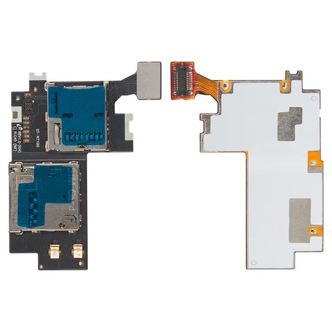 Конектор SIM карти для Samsung N7100 Note 2, з шлейфом, з конектором карти пам'яті