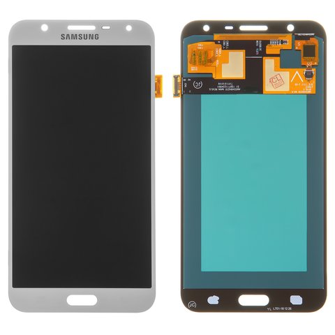 Дисплей для Samsung J701 Galaxy J7 Neo, сріблястий, без рамки, High Copy, OLED 