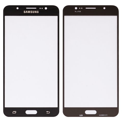 Стекло корпуса для Samsung J710F Galaxy J7 2016 , J710FN Galaxy J7 2016 , J710H Galaxy J7 2016 , J710M Galaxy J7 2016 , с OCA пленкой, черное