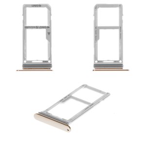 Тримач SIM карти для Samsung N960 Galaxy Note 9, коричневий, золотистий, c тримачем MMC, metallic Copper, dual SIM
