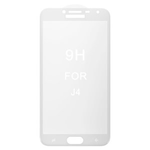 Захисне скло All Spares для Samsung J400 Galaxy J4 2018 , 5D Full Glue, білий, шар клею нанесений по всій поверхні