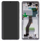 Дисплей для Samsung G998 Galaxy S21 Ultra 5G, сріблястий, з рамкою, Original (PRC), phantom silver