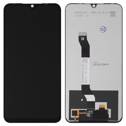 Дисплей для Xiaomi Redmi Note 8, черный, без логотипа, без рамки, Сopy, M1908C3JH, M1908C3JG, M1908C3JI