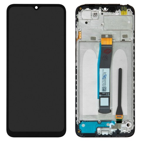 Дисплей для Xiaomi Poco C40, Redmi 10C, чорний, з рамкою, Original PRC 