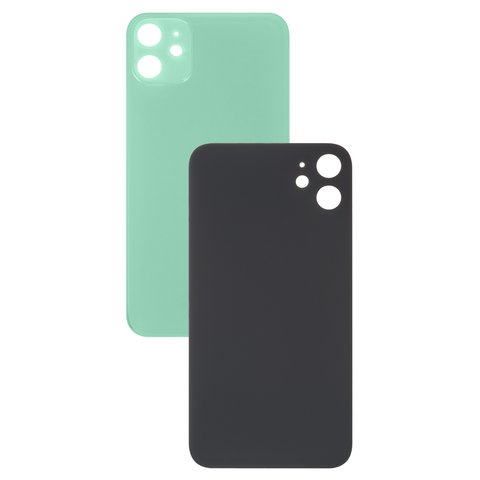 Housing Back Cover compatible with iPhone 11, green, need to remove the camera glass, small hole 