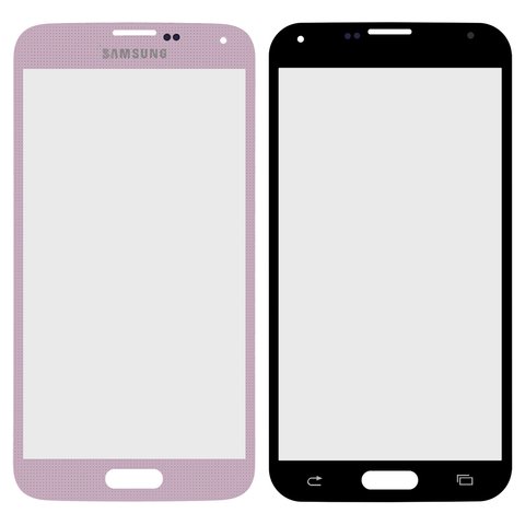Housing Glass compatible with Samsung G900F Galaxy S5, G900H Galaxy S5, G900T Galaxy S5, pink 