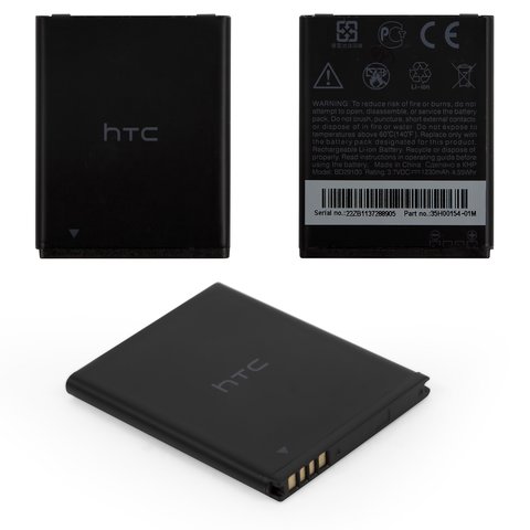Batería BD29100 BA S540 puede usarse con HTC A510e Wildfire S, Li ion, 3.7 V, 1230 mAh, Original PRC 