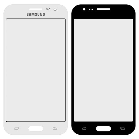 Housing Glass compatible with Samsung J200F Galaxy J2, J200G Galaxy J2, J200H Galaxy J2, J200Y Galaxy J2, white 