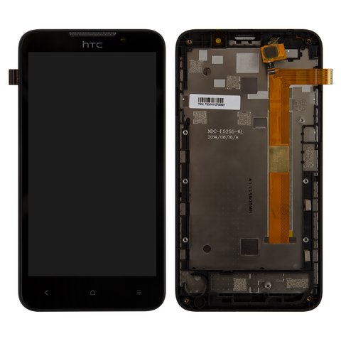 LCD compatible with HTC Desire 516 Dual Sim, black, with frame 