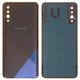 Housing Back Cover compatible with Samsung A307F/DS Galaxy A30s, (black, with camera lens, prism crush black)