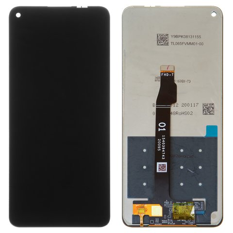 LCD compatible with Huawei P40 Lite, black, version 5G , without frame, High Copy 