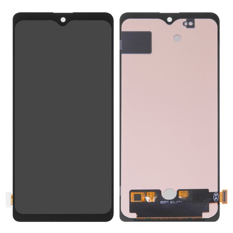 LCD compatible with Samsung A715 Galaxy A71, black, without frame, High Copy, with wide edge, OLED  