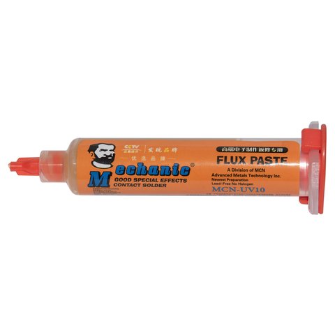 Flux Paste Mechanic MCN UV10, for lead free soldering, halogen free, 10 ml 