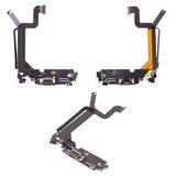 Cable flex puede usarse con iPhone 14 Pro Max, del conector de carga, dorado, con micrófono, con componentes, Original (PRC), gold