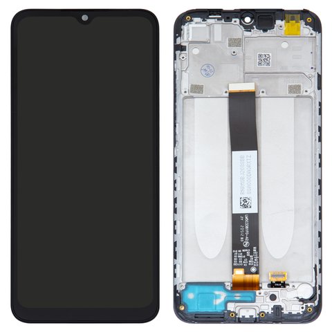 LCD compatible with Xiaomi Redmi 9A, Redmi 9AT, Redmi 9C, black, with frame, Copy, In Cell, M2006C3LG, M2006C3LI, M2006C3LC, M2006C3MG, M2006C3MT 