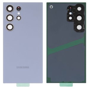 Housing Back Cover compatible with Samsung S928 Galaxy S24 Ultra, blue, with camera lens, titanium blue 