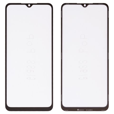Housing Glass G+OCA PRO compatible with Xiaomi Poco C40, Redmi 10C, with OCA film, black 