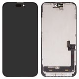 Pantalla LCD puede usarse con iPhone 15 Plus, negro, con marco, Original (PRC), NEW