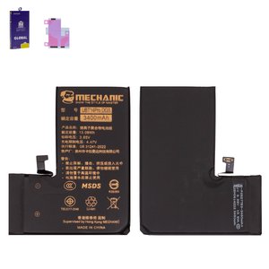 Battery Mechanic compatible with Apple iPhone 14 Pro, Li Polymer, 3.85 V, 3400 mAh, High Capacity, without error "Unknown Part", diagnosable battery 