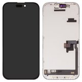 Pantalla LCD Wextom puede usarse con iPhone 16 Pro, negro, con marco, HC, sin error, (OLED) soft, Diagnosable, 120Hz