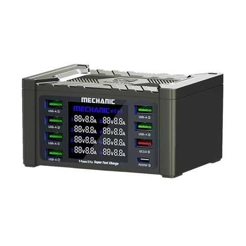 Сетевое зарядное устройство Mechanic V Power 8 Pro, 110 Вт, Quick Charge, Power Delivery PD , 8 портов