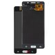 LCD compatible with Samsung A510 Galaxy A5 (2016), (black, with light adjustable, with frame, Copy, (TFT))