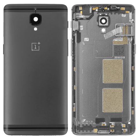 Housing Back Cover compatible with OnePlus 3T A3010, black 