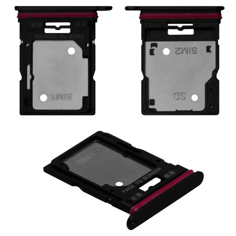 SIM Card Holder compatible with Xiaomi Poco X4 Pro 5G, black, laser black 