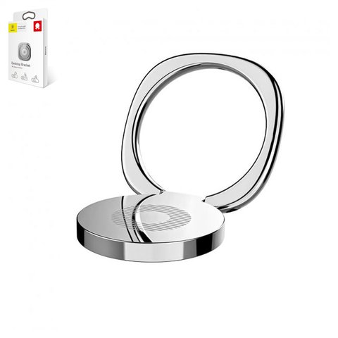 Holder Baseus Privity, silver, ring, adhesive base, metal #SUMQ 0S