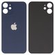 Housing Back Cover compatible with iPhone 12 mini, (dark blue, big hole)