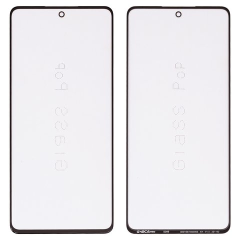 Housing Glass G+OCA PRO compatible with Samsung A736 Galaxy A73 5G, with OCA film, black 