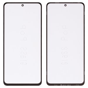 Housing Glass G+OCA PRO compatible with Xiaomi Mi 10T Lite, Poco X3, Poco X3 NFC, Redmi Note 9 Pro 5G, with OCA film, black 