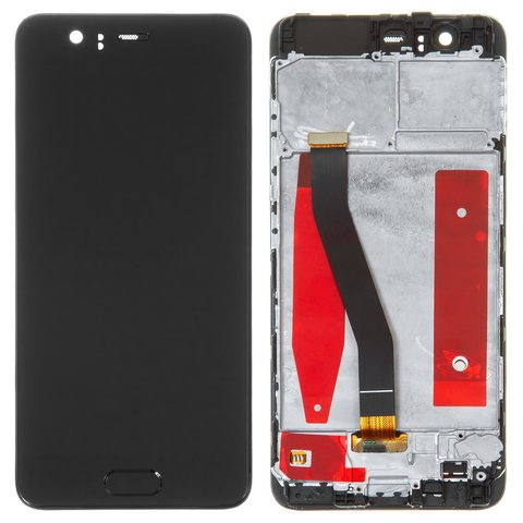 Pantalla LCD puede usarse con Huawei P10, negro, con marco, High Copy, VTR L29 VTR L09