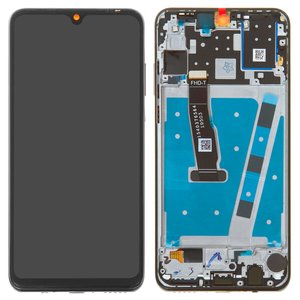 Pantalla LCD puede usarse con Huawei P30 Lite, negro, con marco, High Copy, 48 MP 