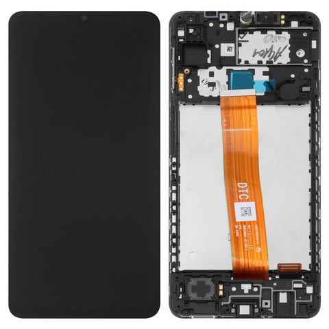 Pantalla LCD puede usarse con Samsung A125F Galaxy A12, negro, con marco, Original, empaque industrial, #GH82 24491A GH82 24490A