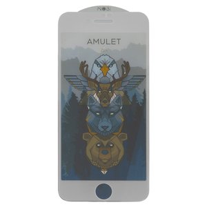 Vidrio de protección templado iNobi Amulet puede usarse con Apple iPhone 7, iPhone 8, iPhone SE 2020, Full Glue, Anti Static, blanco