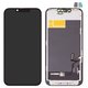 Pantalla LCD puede usarse con iPhone 13, negro, con marco, HC, sin microchip, (OLED), SL OEM hard