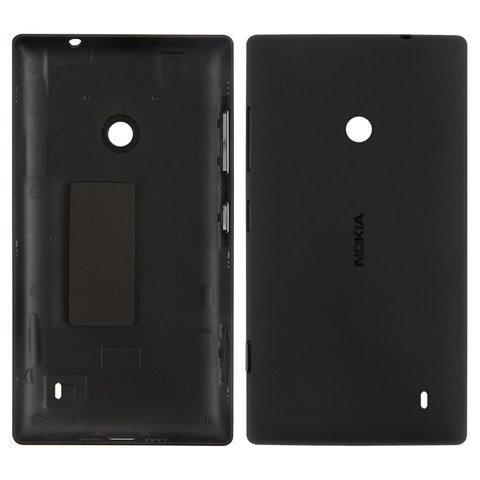 Задня панель корпуса для Nokia 520 Lumia, 525 Lumia, чорна, з боковою кнопкою