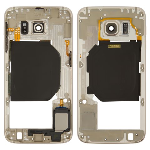 Средняя часть корпуса для Samsung G920F Galaxy S6, золотистая