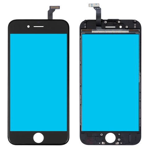 Сенсорний екран для мобільного телефону Apple iPhone 6, з рамкою, Сopy, чорний