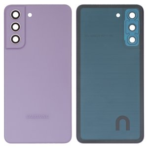 Задняя панель корпуса для Samsung G990B Galaxy S21 FE 5G, фиолетовая, со стеклом камеры, lavender