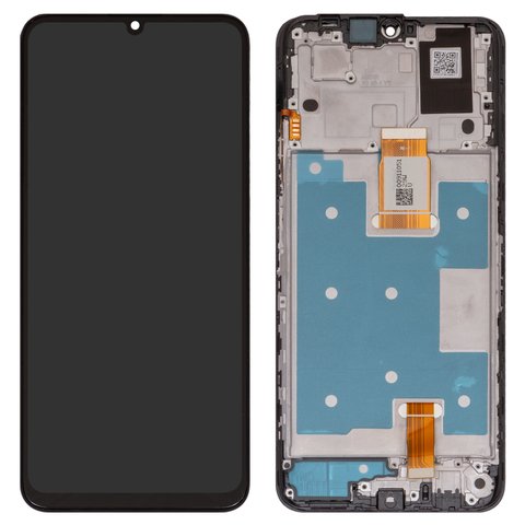 Дисплей для Huawei Honor X7a, черный, с рамкой, Original PRC , RKY LX1, RKY LX2, RKY LX3