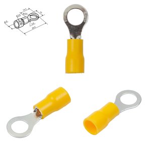 Наконечник RV 3,5 6, 6 мм, кільцевий, ізольований, жовтий, 10 шт., 2,5 4,0 мм²