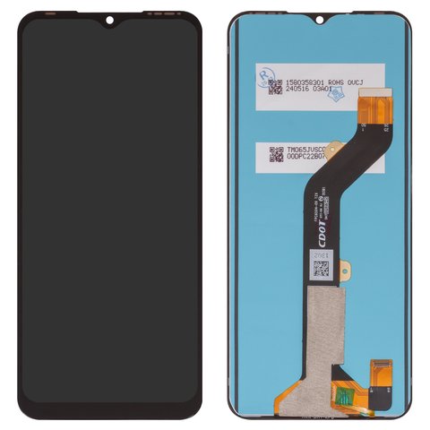 Дисплей для Tecno Spark 8, черный, без рамки, Сopy, KG6, KG6k