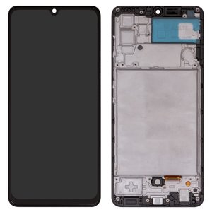 Дисплей для Samsung A325 Galaxy A32, чорний, з рамкою, Сopy, TFT 