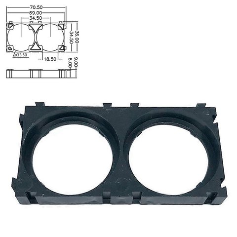 Крепление для аккумуляторов 33140, 1x2