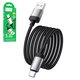 USB кабель Hoco X117, USB тип-C, USB тип-A, 100 см, 3 A, черный, с индикатором, в нейлоновой оплетке, #6942007652568