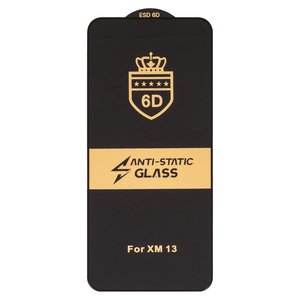 Защитное стекло ESD 6D для Xiaomi 13, совместимо с чехлом, Full Glue, Anti Static, без упаковки , черный