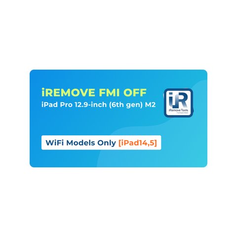 iRemove FMI OFF iPad Pro 12.9 inch 6th Gen  M2 лише WiFi моделі [iPad14,5]