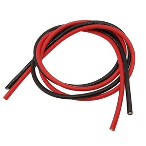 Провод в силиконовой изоляции 10AWG, 5,31 мм², 1 м, красный
